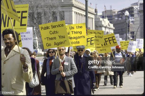 Demonstration of National Federal employees against benefit cuts.