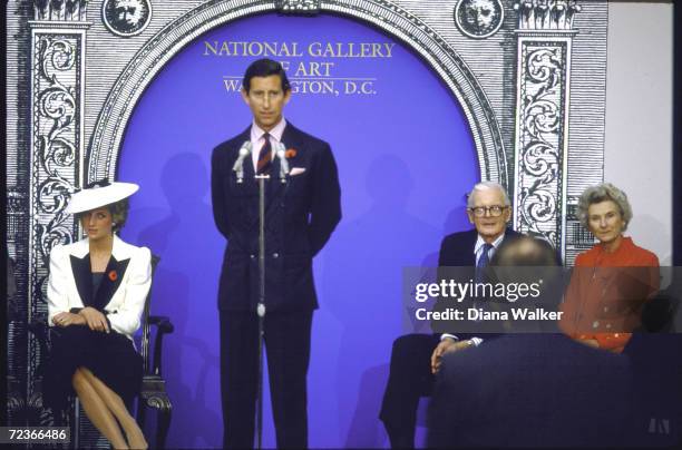 Prince Charles and Princess Diana at National Gallery of Art.