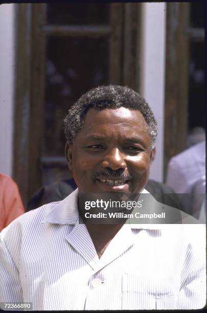 Tanzanian President elect Ali Hassan Mwinyi at ceremony in Zanzibar.