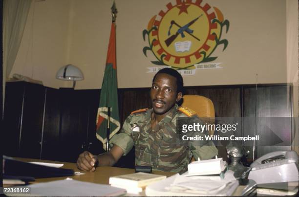 Captain Thomas Sankara, leader of Burkina Faso.