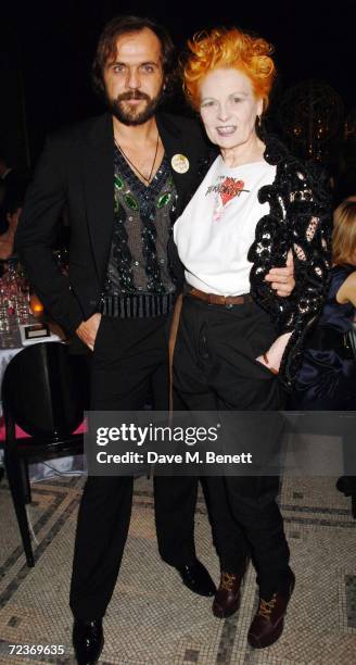 Vivienne Westwood and Andreas Kronthaler attend the British Fashion Awards, at the Victoria & Albert Museum on November 2, 2006 in London, England.