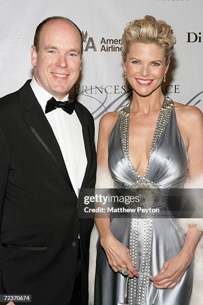 Prince Albert II of Monaco and model Christie Brinkley attend the 2006 Princess Grace Foundation-USA Awards Gala at Cipriani 42nd Street November 2,...