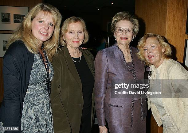 Otto Preminger's daughter Victoria Preminger, actress Eva Marie Saint, the director's widow Hope Preminger and actress Carol Lynley attend a...