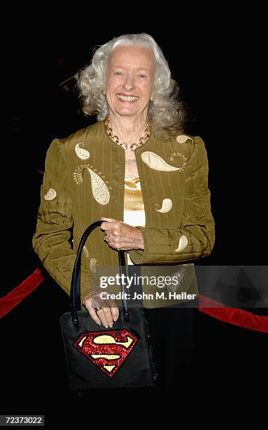 Actress Noel Neill attends the Red Carpet Screening of "Superman II: The Richard Donner Cut" at the Directors Guild Of America on November 2, 2006 in...