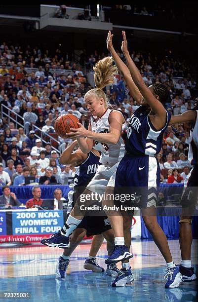 Shea Ralph of the UConn Huskies moves up for the basket during the Womens NCAA Final Four Game against the Penn State Lady Lions at the First Union...