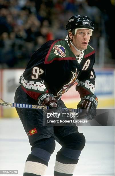 Center Jeremy Roenick of the Phoenix Coyotes in action during a game against the Montreal Canadiens at the Molson Centre in Montreal, Canada. The...