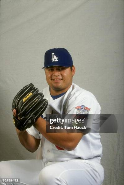 Denzel Reyes Dennis Reyes of the Los Angeles Dodgers at Spring Training at the ...