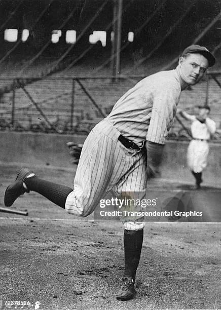 Waite Hoyt, pitcher for the New York Yankees, prepares for the upcoming World Series in New York in October of 1923.