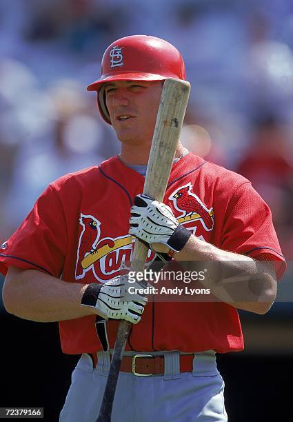 Drew of the St. Louis Cardinals stands at the plate as he grips the bat during the Spring Training Game against the Houston Astros at Osceola County...