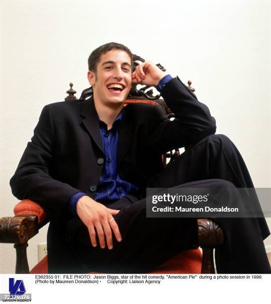 Jason Biggs, star of the hit comedy, "American Pie" during a photo session in 1999.