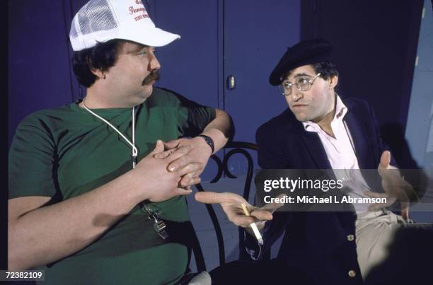 Richard Kind as Jean-Paul Sartre in skit with Michael Hagerty at Second City.