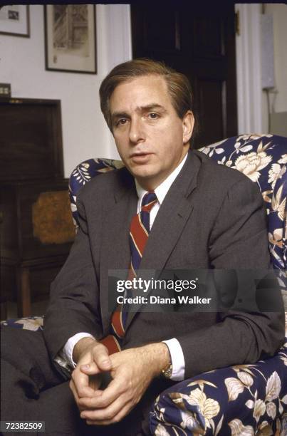 Richard Darman, named Dep. Treasury Secretary, in his White House office.