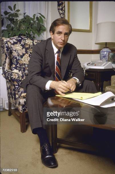 Richard Darman, named Dep. Treasury Secretary, in his White House office.