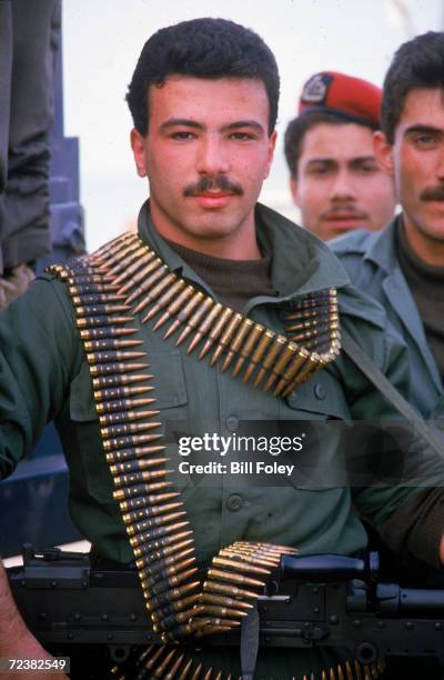 Lebanese Army internal security force troops, assigned to control warring factions.