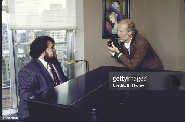 Photographer David Hume Kennerly , photgraphing Time theater critic William A. Henry III.