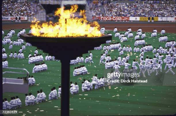 Dress rehearsal of opening ceremony of 10th Asian Games.