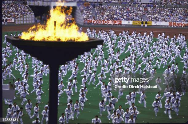 Dress rehearsal of opening ceremony of 10th Asian Games.