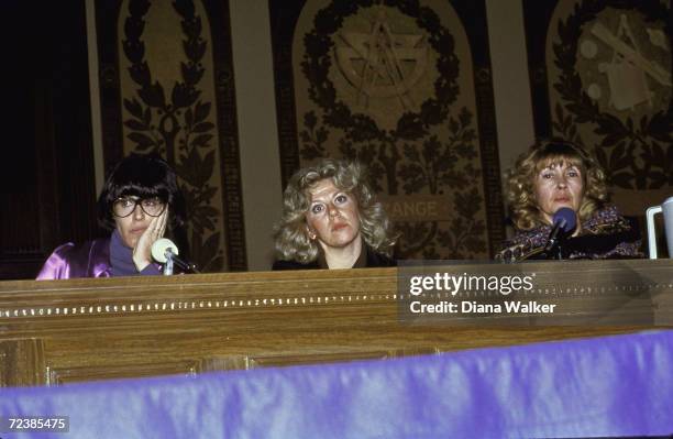 Nora Ephron, Erica Jong and Francine Du Plessix Gray seated together at a benefit for Women's Campaign Fund.