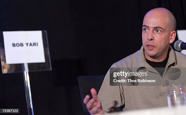 Yari Film Group principal Bob Yari speaks during the first session of the AFM Finance Conference titiled "New Sources of Equity for Financing Film:...