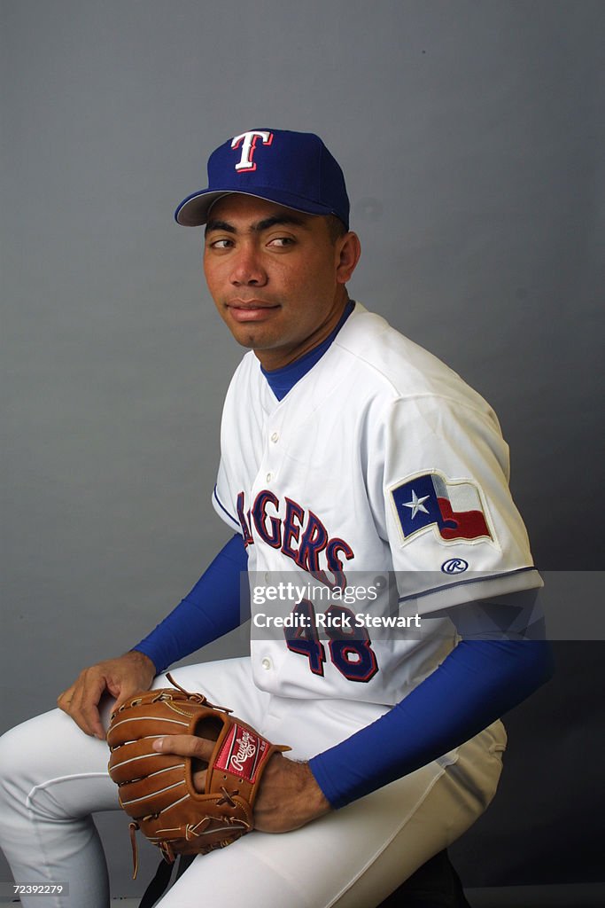 Jason Benoit Rangers Joaquin Benoit of the Texas Rangers poses during media day at... News ...