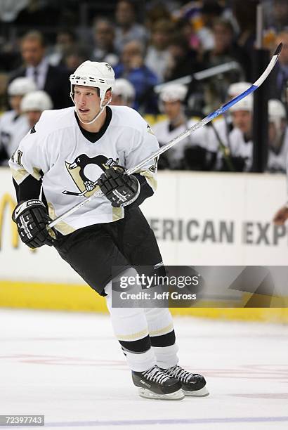 Jordan Staal of Pittsburgh Penguins in action against the Los Angeles Kings during the NHL game held on November 1, 2006 at Staples Center in Los...