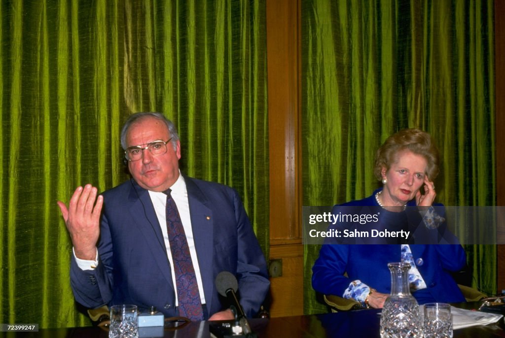 British Prime Minister Margaret Thatcher and German