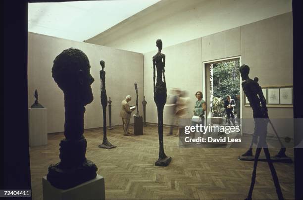 Bronze figures by Alberto Giacometti at the Biennale Art Showith.