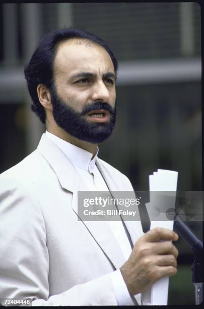 Iranian Ambassador to the UN Mohammad Mahallati speaking after a meeting with UN officials concerning implmentation of the Security Council...