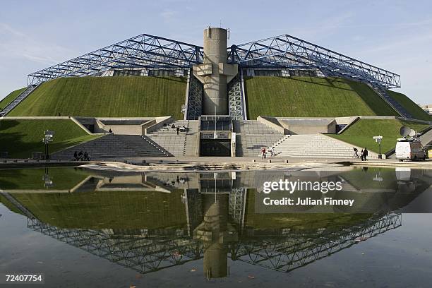 General view of the Palais Omnisports Paris-Bercy Arena taken before the semi finals during day six of the BNP Paribas ATP Tennis Masters Series on...