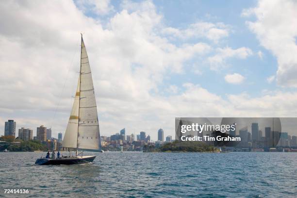 Yacht sails inSydney Harbour, Australia.