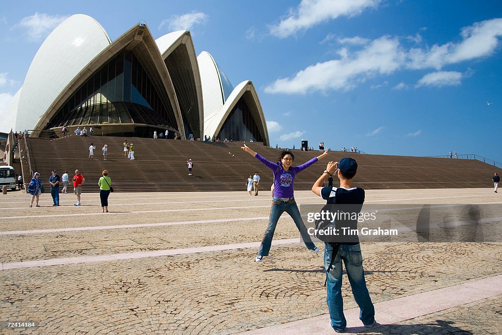 Tourists at Sydney Opera House, Australia