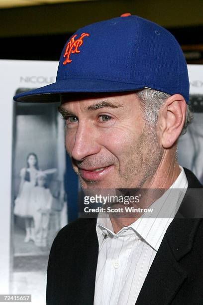 John McEnroe arrives for the movie premiere of Fur: An Imaginary Portrait of Diane Arbus at Chelsea West Theater November 05, 2006 in New York City.