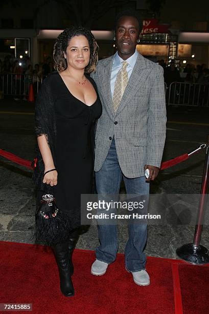 Actor Don Cheadle and Bridgid Coulter arrive at the Paramount Vantage premiere of "Babel" held at the FOX Westwood Village theatre on November 5,...