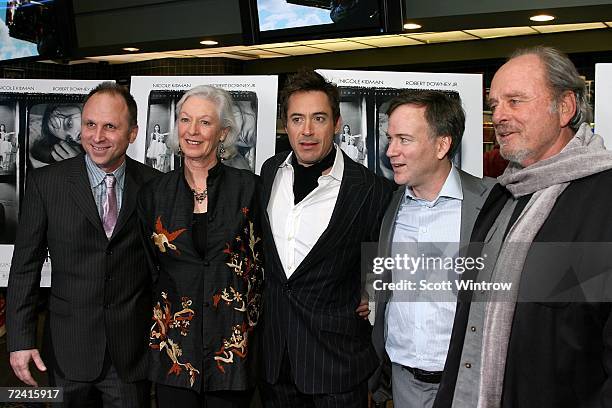 President of Picturehouse Bob Berney, actress Jane Alexander, actor Robert Downey Jr., director Steven Shainberg and actor Harris Yulin arrive for...