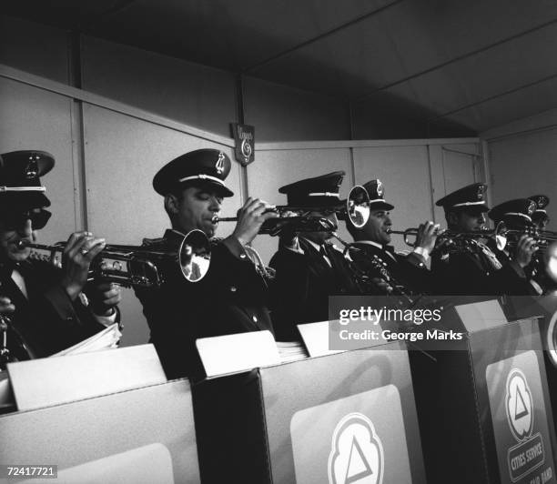military band, (b&w) - military band stock pictures, royalty-free photos & images