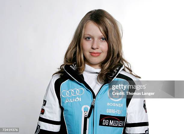 Juliane Seyfarth of Germany poses during the DSV German Ski Association photo call on October 19, 2006 in Herzogenaurach, Germany.