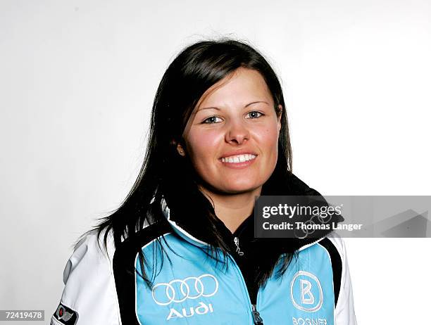Christina Ammerer of Germany poses during the DSV German Ski Association photo call on October 19, 2006 in Herzogenaurach, Germany.