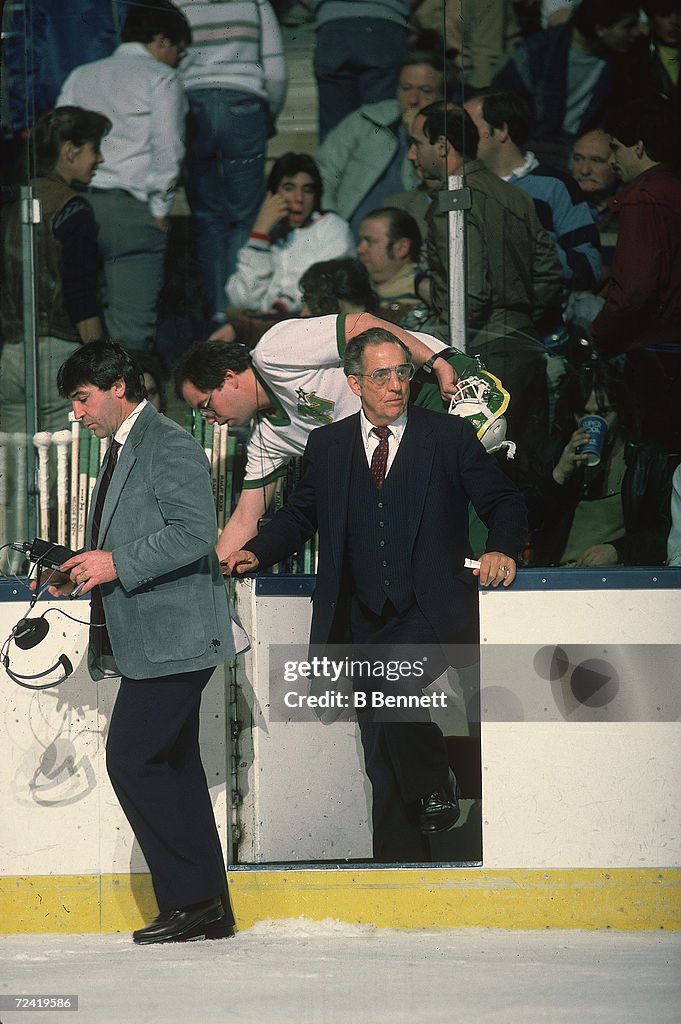 Canadian ice hockey coach and former player Glen Sonmor , head coach