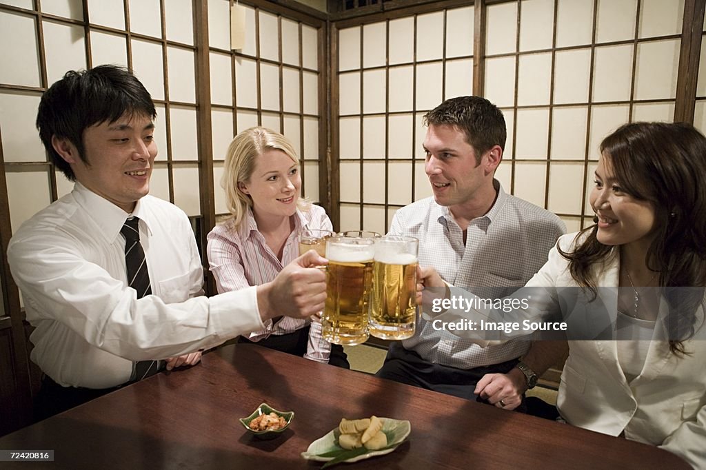 Colleagues in a bar