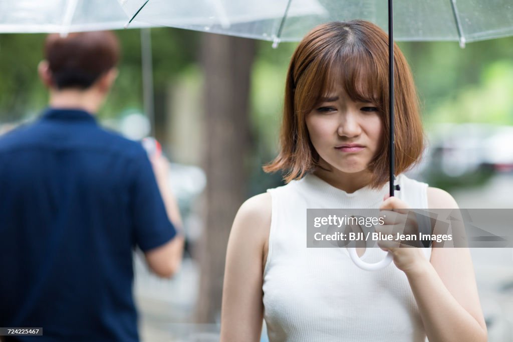 Young couple break up