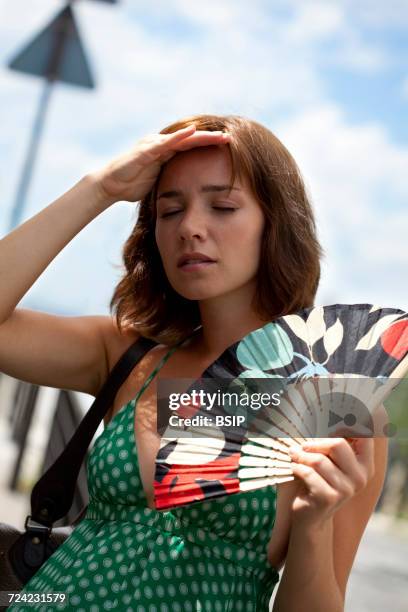 woman with sunstroke - hyperthermia stock pictures, royalty-free photos & images