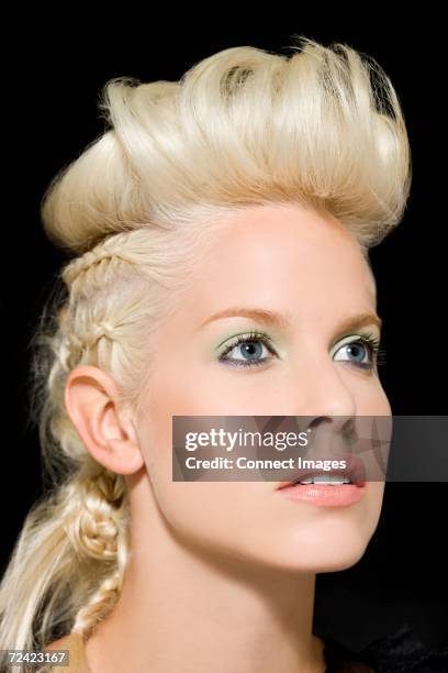 woman with quiff - pompadour stock pictures, royalty-free photos & images