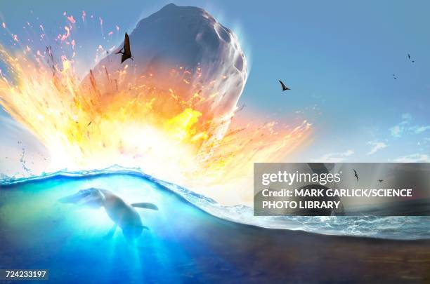 ilustrações de stock, clip art, desenhos animados e ícones de chicxulub impact - península