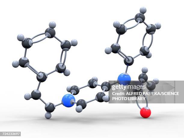 fentanyl drug molecule - narcotic stock illustrations