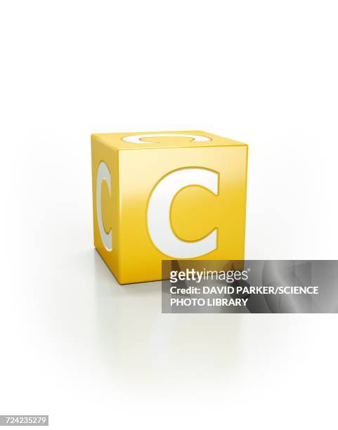 yellow cube, c - buchstabe c stock-grafiken, -clipart, -cartoons und -symbole