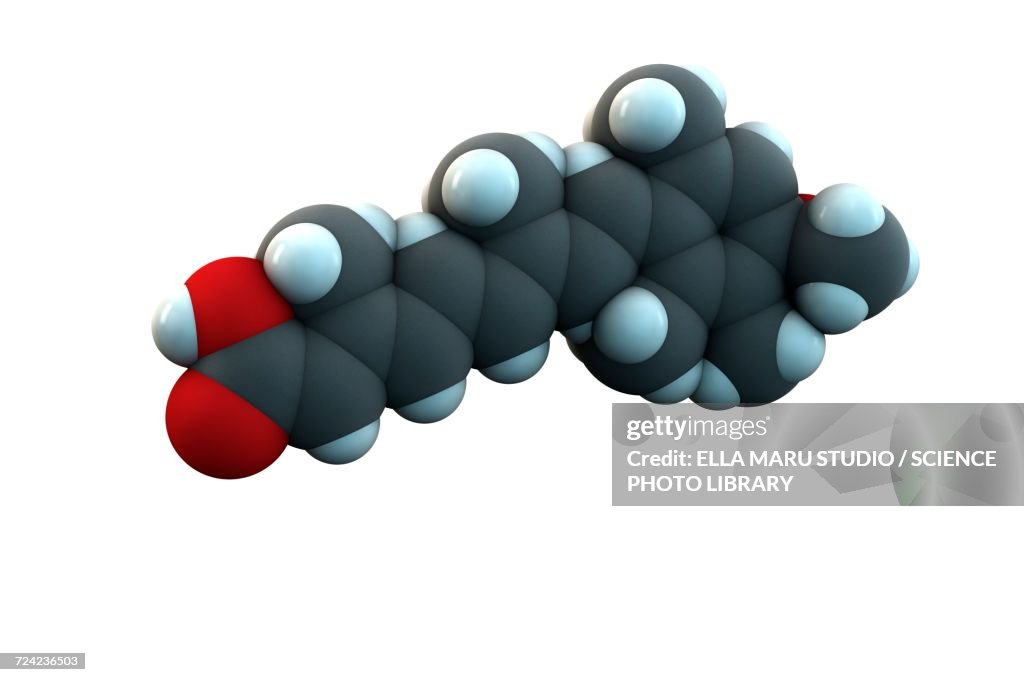 Acitretin psoriasis drug molecule