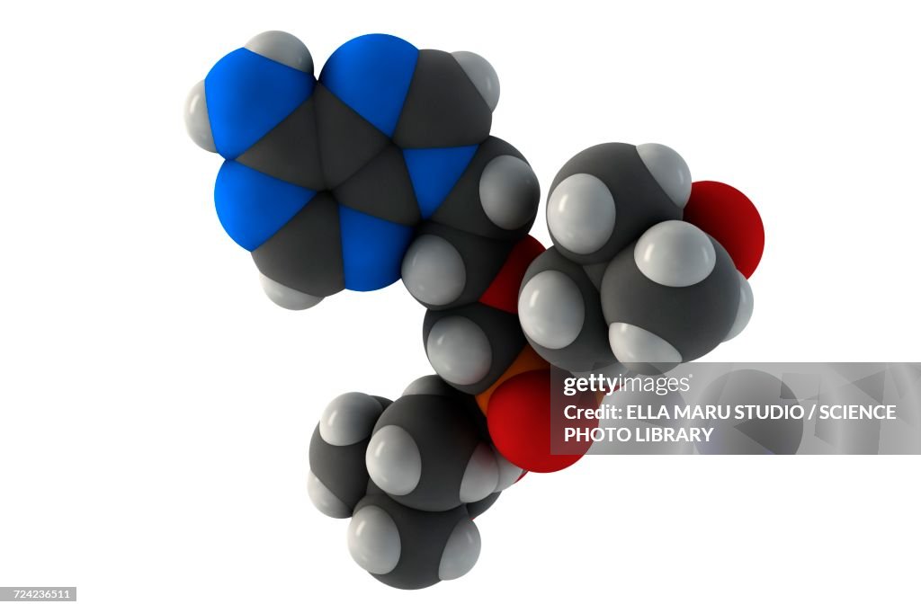 Adefovir antiviral drug molecule