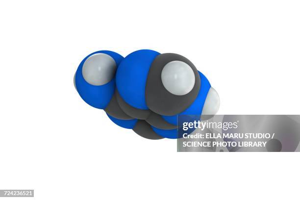 adenine purine nucleobase molecule - nucleotide stock illustrations