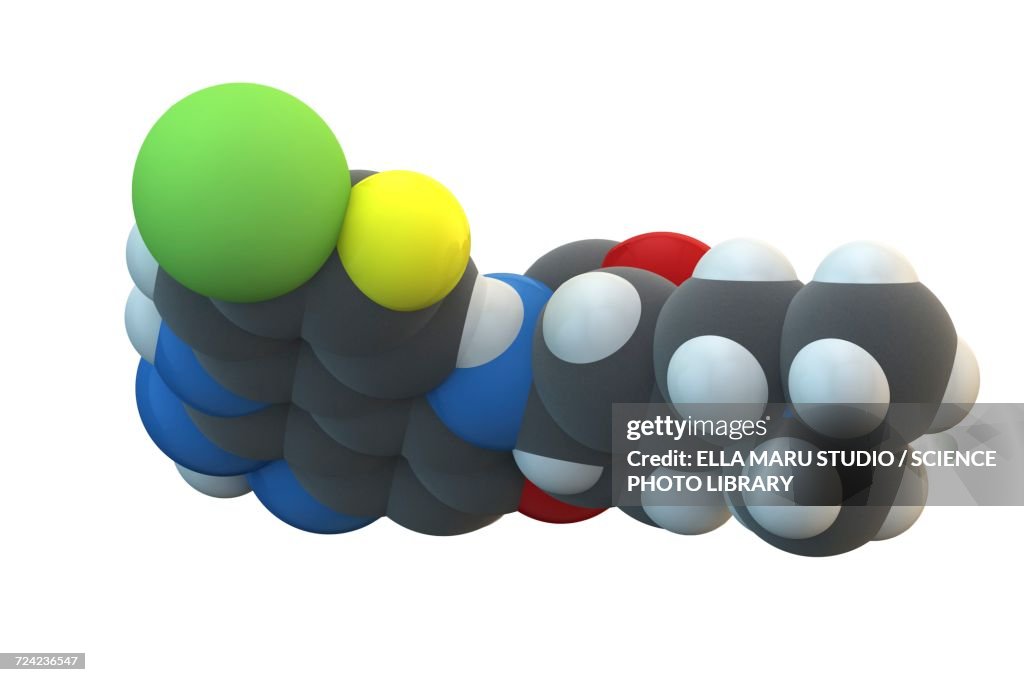 Afatinib cancer drug molecule