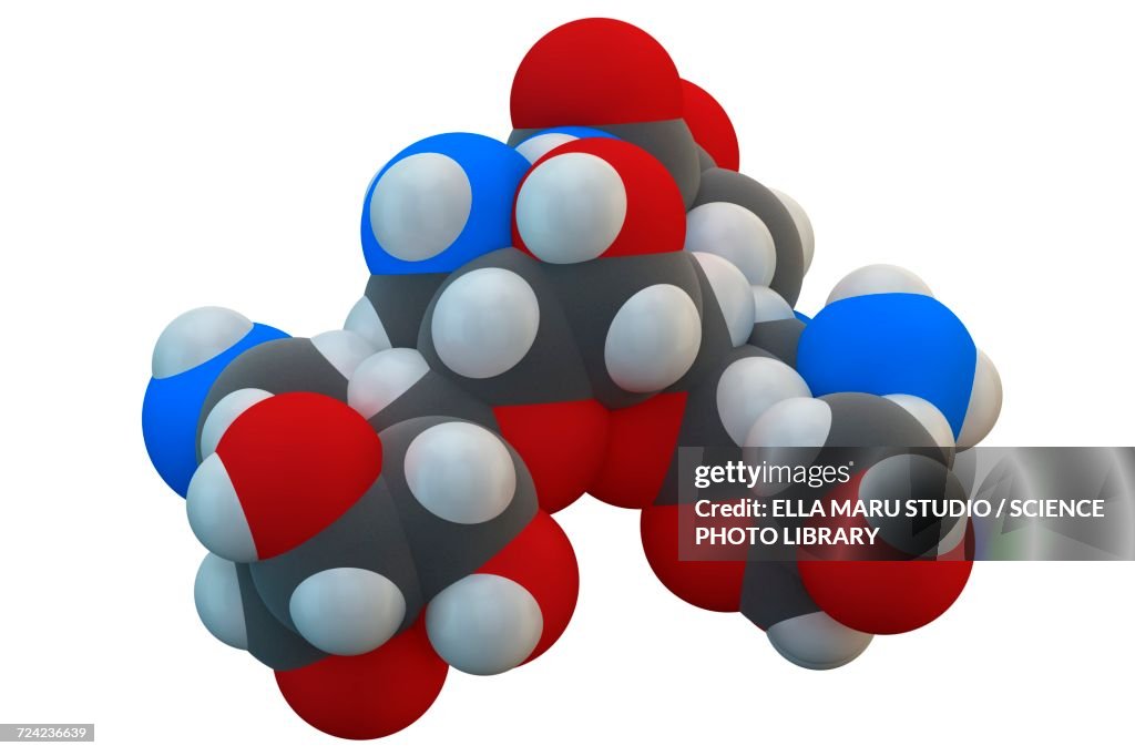 Amikacin aminoglycoside drug molecule
